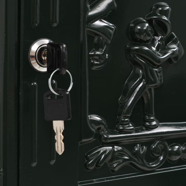 Алуминиева пощенска кутия на стойка винтидж неръждаема зелена