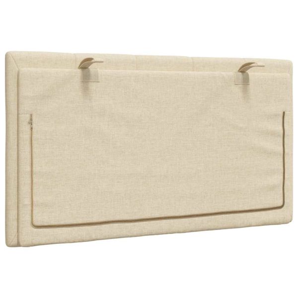 Мека табла за легло Hanko, кремава, 80 см, плат