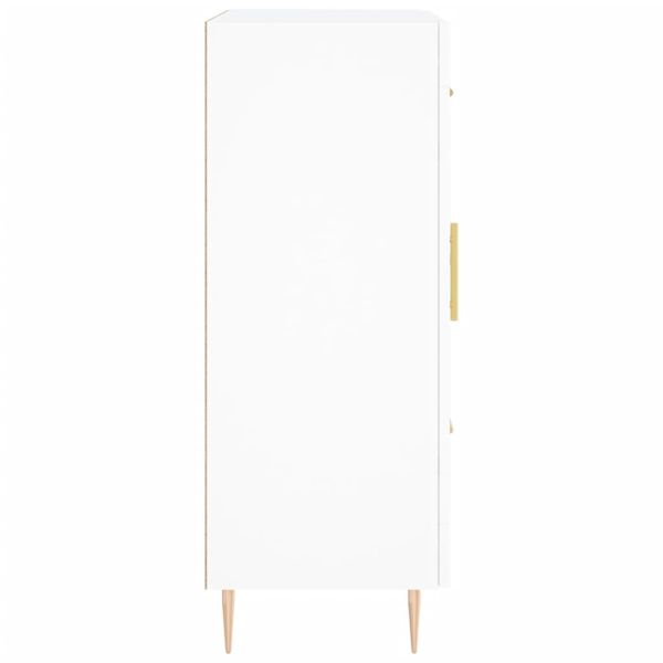 Сайдборд, бял, 69,5x34x90 см, инженерно дърво