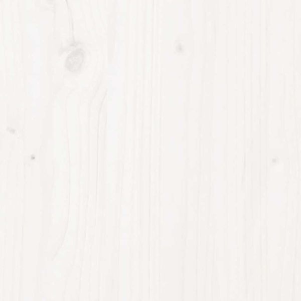 Дървена коледна елха за декорация бял 80см масивно чамово дърво