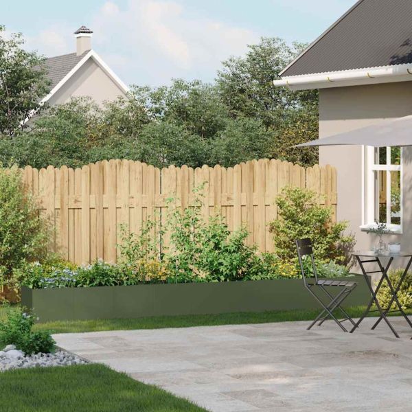 Кашпа, маслиненозелена, 360x40x40 см, студеновалцувана стомана