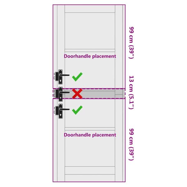 Вътрешна врата с стъкло ORKDAL Бяло 78 x 211 см
