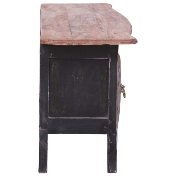 ТВ шкаф, 120x30x40 см, черен, махагоново дърво масив