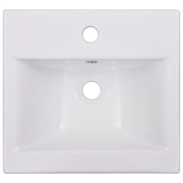 Комплект мебели за баня, бял, ПДЧ