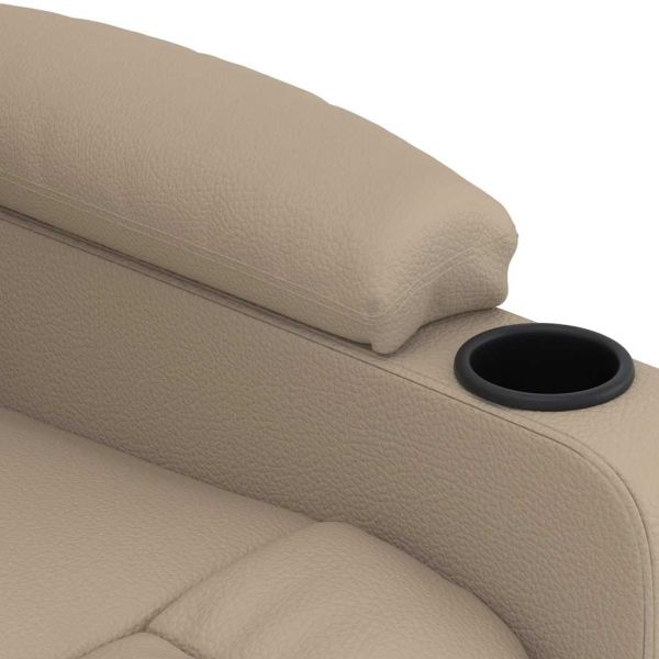 Електрически масажен стол, капучино, изкуствена кожа