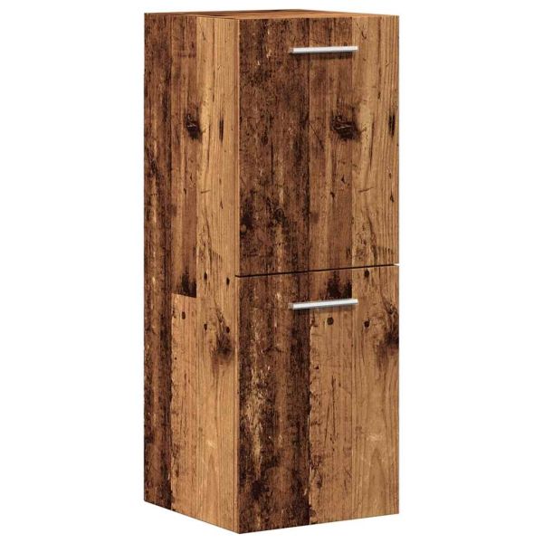 Комплект мебели за баня от 4 части старо дърво инженерно дърво