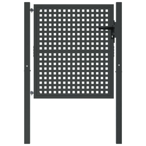Градинска порта, антрацит, 100x100 см, стомана