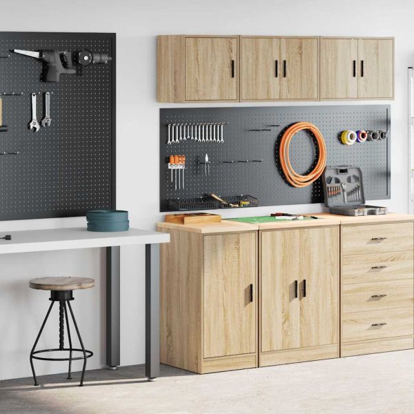 гаражни шкафове, 2 бр, сонома дъб, инженерно дърво