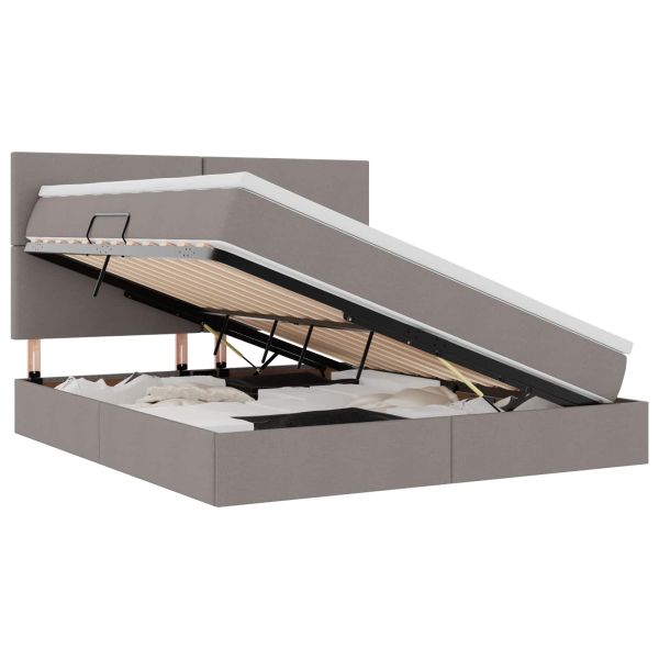 Легло с място за съхранение Таупе 160 x 200 cm Изкуствена