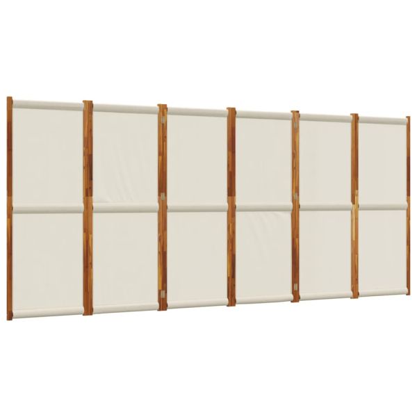 Параван за стая, 6 панела, светлосив, 420x180 cм