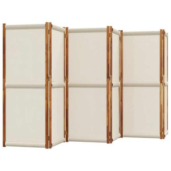 Параван за стая, 6 панела, светлосив, 420x180 cм