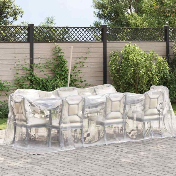 Прозрачен брезент с капси 2х6 м Полиетилен