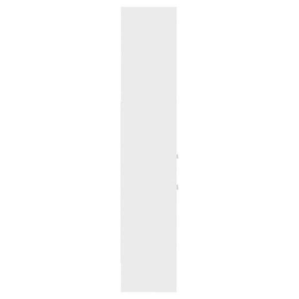 Библиотека, бяла, 40x35x180 см, инженерно дърво