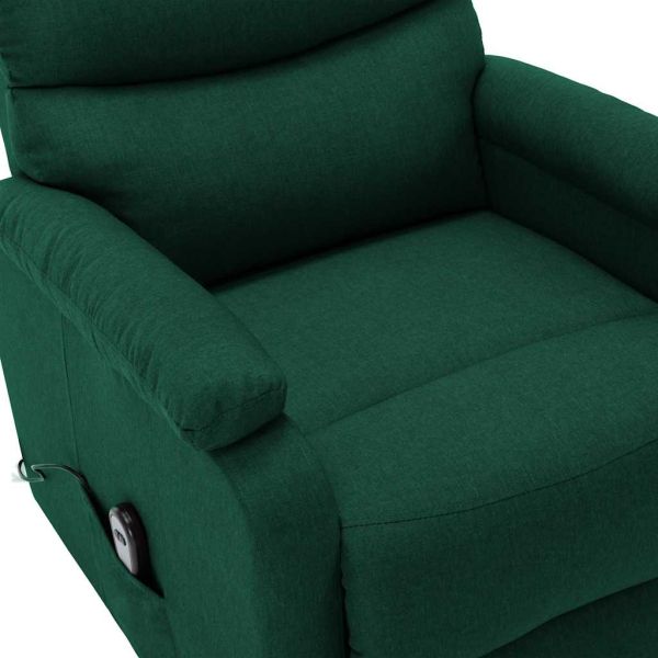 Изправящ стол, тъмнозелен, текстил