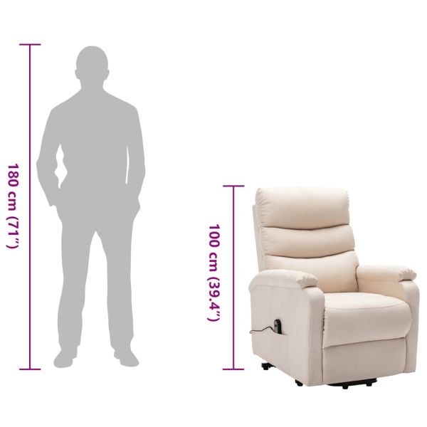 Изправящ стол, кремав, текстил