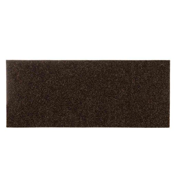 Изтривалки за стълби, самозалепващи се, 15 бр., 60x25 см, кафяви, правоъгълни