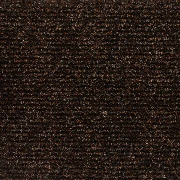 Изтривалки за стълби, самозалепващи се, 15 бр., 60x25 см, кафяви, правоъгълни