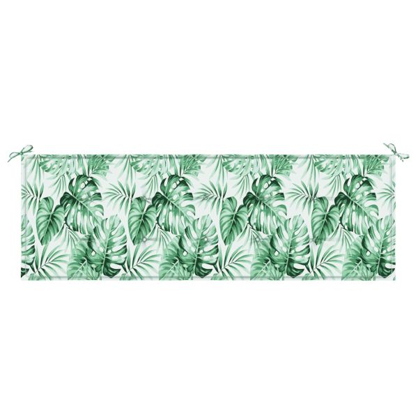 Възглавница за градинска пейка Флорален Зелен 150 x 50 x 4 cm