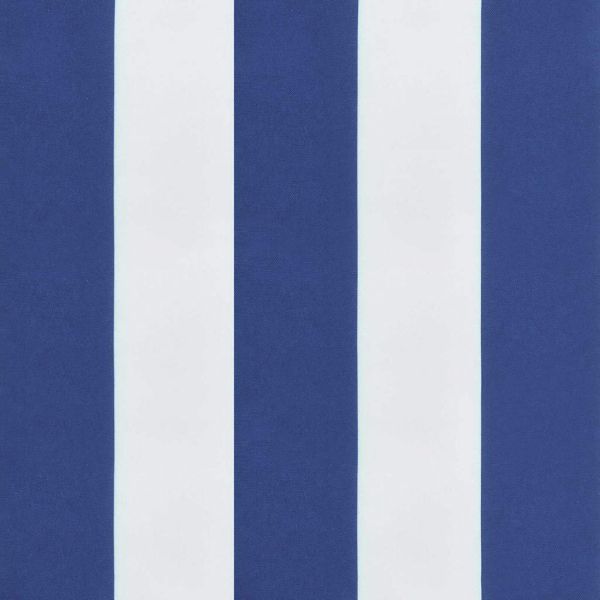 Възглавница за градинска пейка Син и бял 180 x 50 x 4 cm