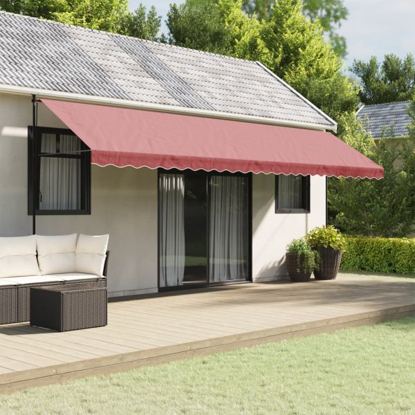 Резервно платнище за волан за тенти, бордо ленти, 6 м