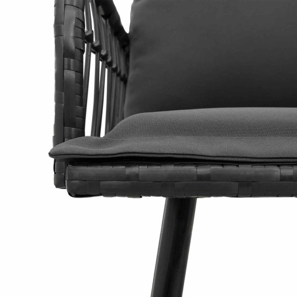 Диван с възглавница Сив 61.5 x 123 x 82cm Метал