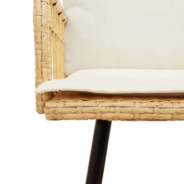 Диван с възглавница Кафяво 61.5 x 123 x 82cm Метал