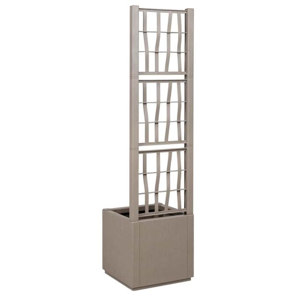 Градинска саксия Сив 36 x 36 x 140 см Полипропилен