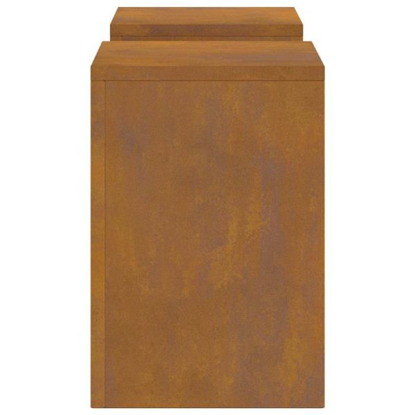 Стойка за растения 2 pcs Ръждясало 24 x 24 x 35 см