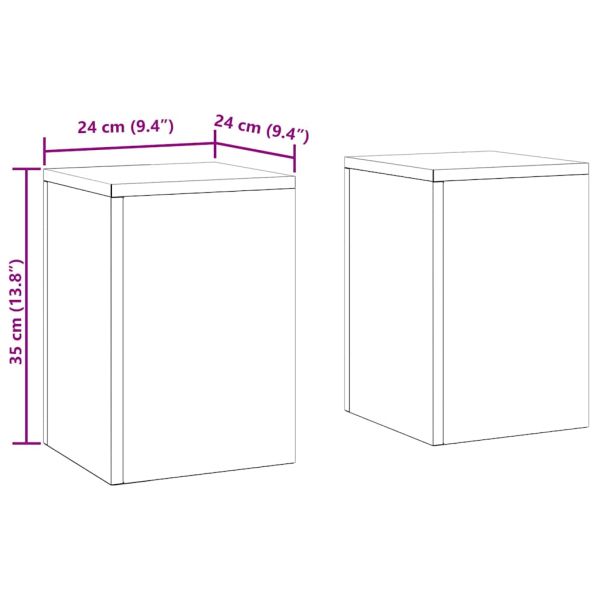 Стойка за растения 2 pcs Ръждясало 24 x 24 x 35 см