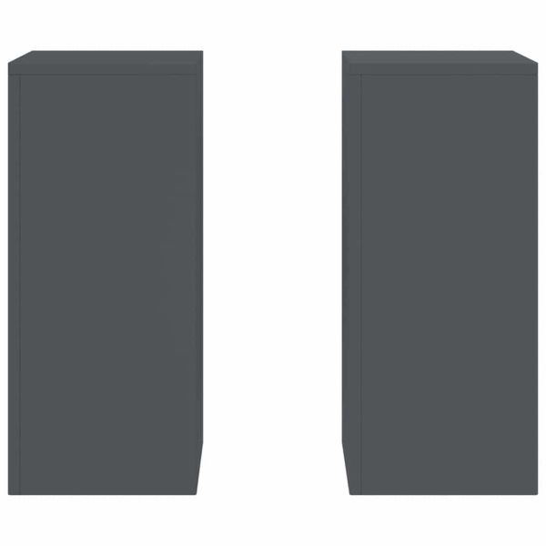 Стойка за растения 2 pcs Антрацит 24 x 24 x 55 см Стомана