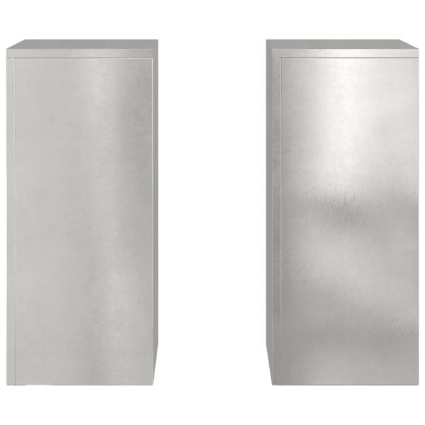 Стойка за растения 2 pcs Сребрист 24 x 24 x 55 см