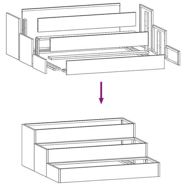 Градинска саксия Черно 90 x 90 x 35 см