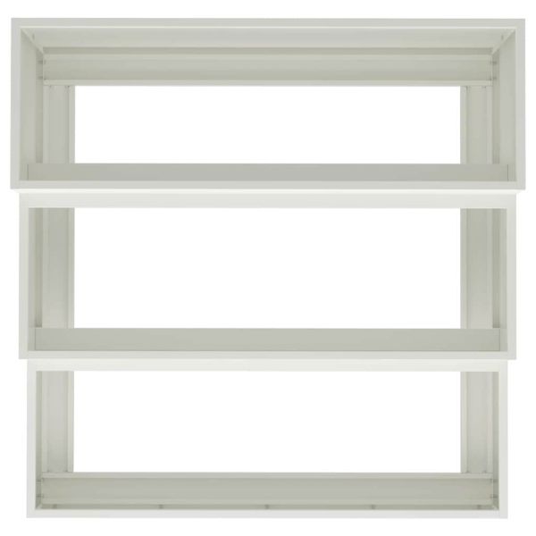 Градинска саксия Бяло 90 x 90 x 35 см Студено валцована стомана