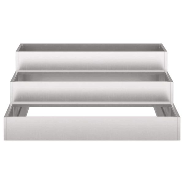 Градинска саксия Сребрист 90 x 90 x 35 см Неръждаема стомана