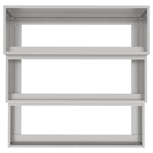 Градинска саксия Сребрист 90 x 90 x 35 см Неръждаема стомана