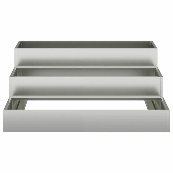 Градинска саксия Сребрист 90 x 90 x 35 см Галванизирана стомана