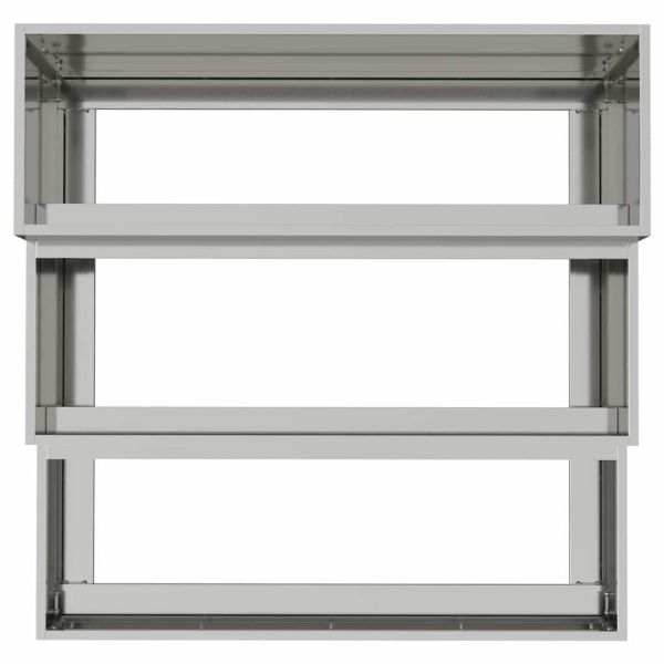 Градинска саксия Сребрист 90 x 90 x 35 см Галванизирана стомана