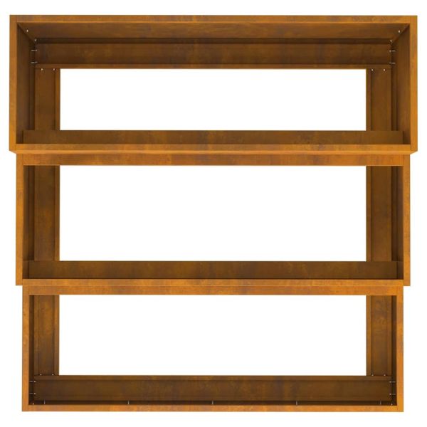 Градинска саксия Ръждясало 90 x 90 x 35 см Патинираща стомана