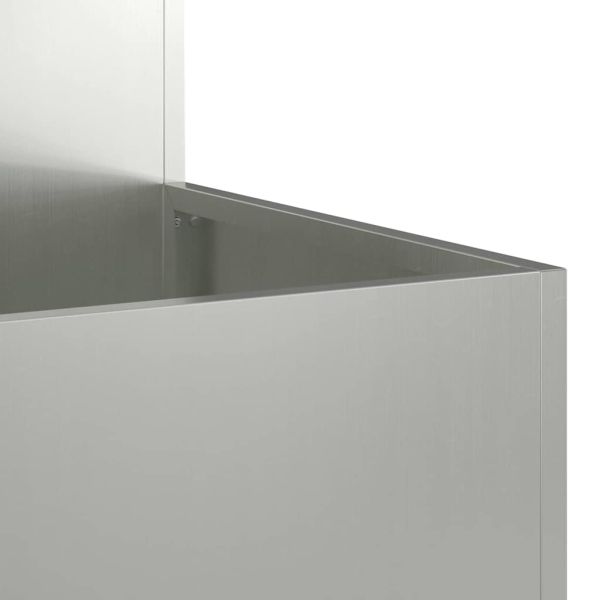 Градинска саксия Сребрист 80 x 80 x 48 см Поцинкована стомана