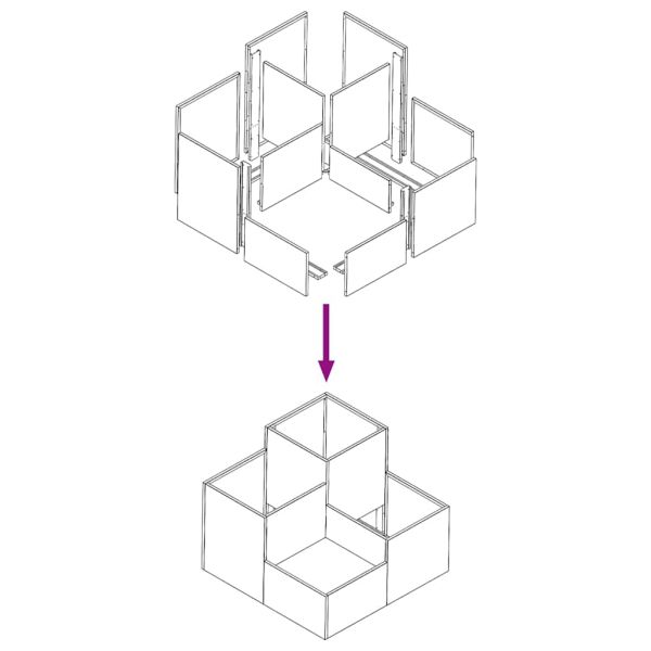 Градинска саксия Черно 80 x 80 x 60 см Стомана