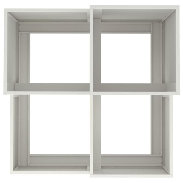 Градинска саксия Бяло 80 x 80 x 60 см Стомана