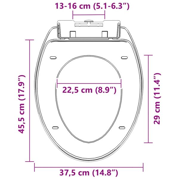 Тоалетна седалка, плавно затваряне, бърз монтаж/демонтаж, черна