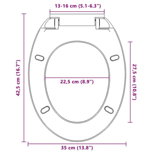 Тоалетна седалка с плавно затваряне, сива, овална