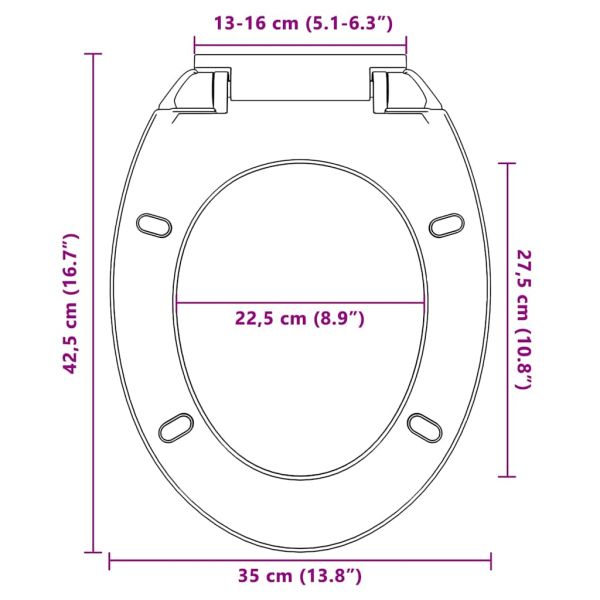 Тоалетна седалка с плавно затваряне, кайсия, овална