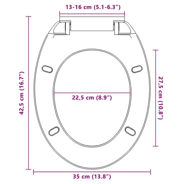Тоалетна седалка с плавно затваряне, зелена, овална