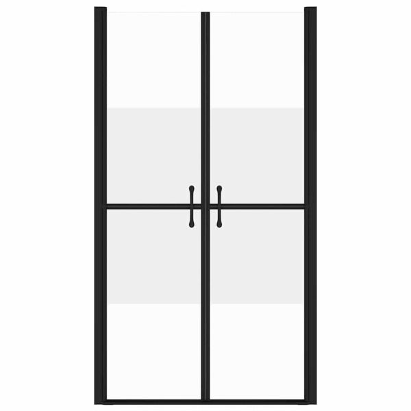 Врата за душ, полуматирано ESG стъкло, (73-76)x190 см