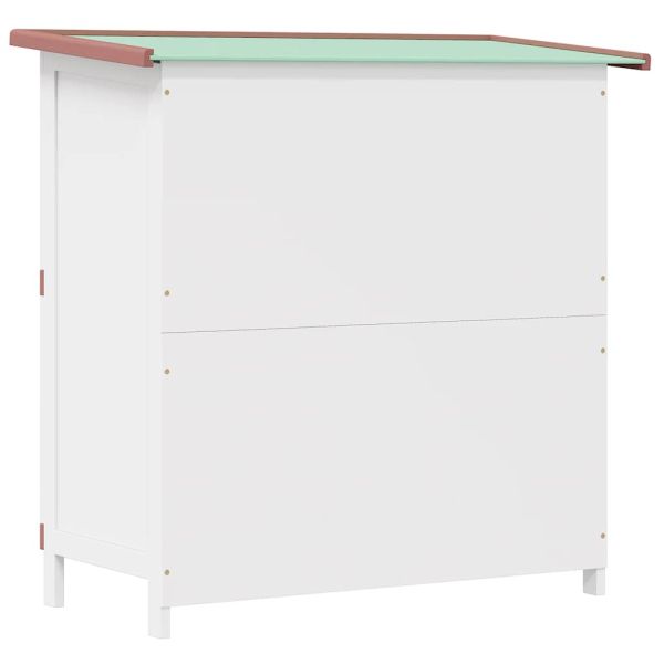 Външна клетка за зайци, 4 врати, кафява, дърво