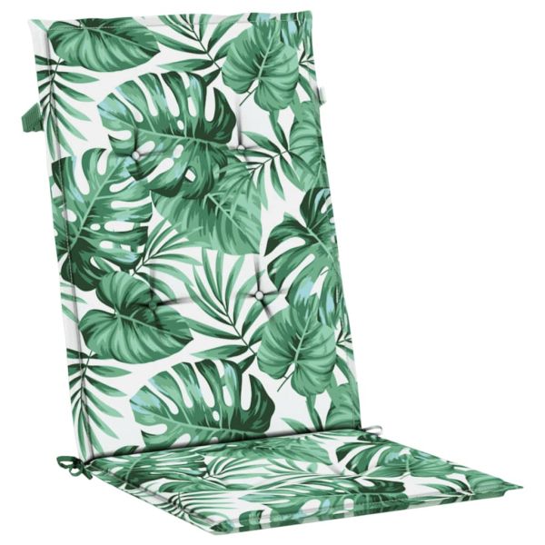 Накланящи градински столове с възглавници 2 бр тик масив