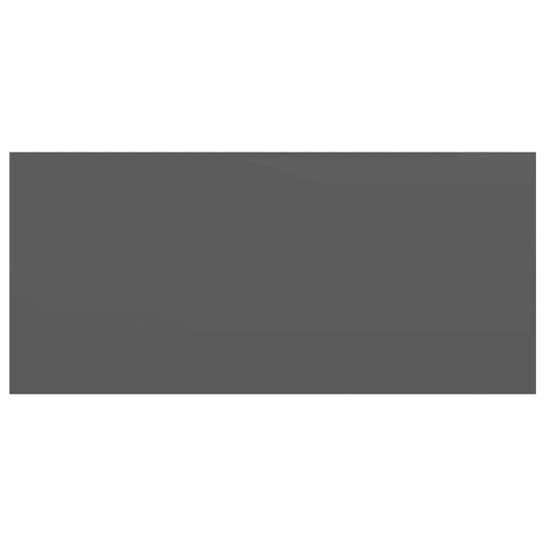 Окачени стенни рафтове, 2 бр, сив гланц, 50x23x3,8 см, МДФ