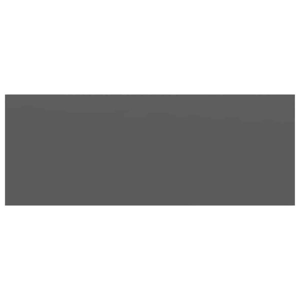 Окачен стенен рафт, сив гланц, 60x23,5x3,8 см, МДФ